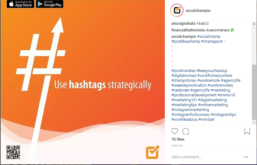 use hashtag