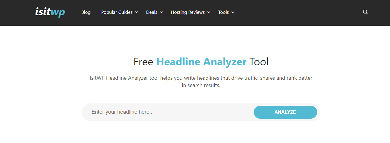 IsItWP Headline Analyzer Tool