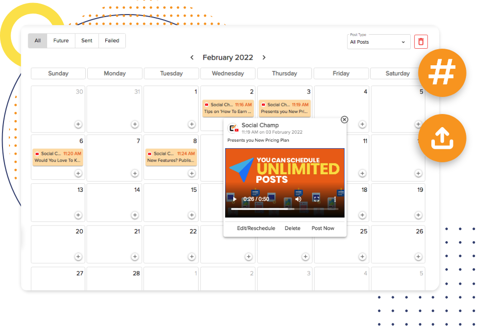 YouTube automation - Content Calendar Feature