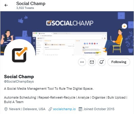 Champion social Twitter